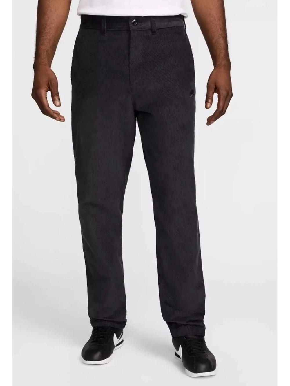 Nike Club Corduroy Black Straight Leg Pants Trousers Size 32x32